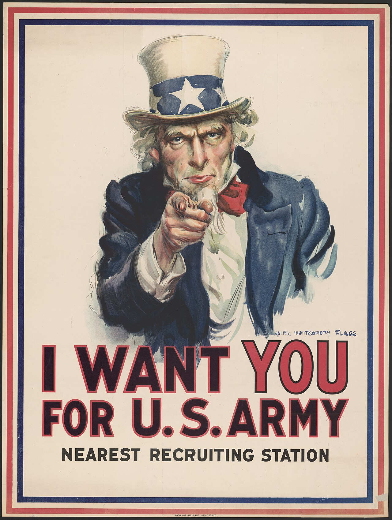 James Montgomery Flagg, 'I Want You for U.S. Army' poster, 1917