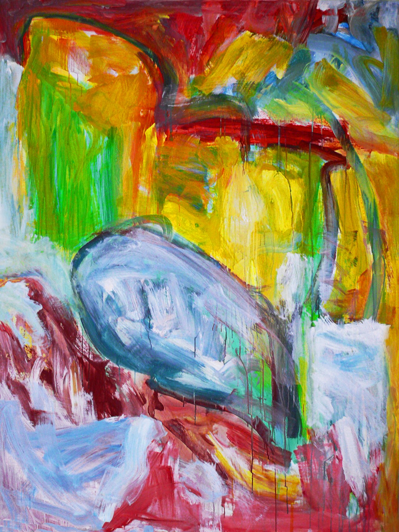 Modern abstract drip painting
