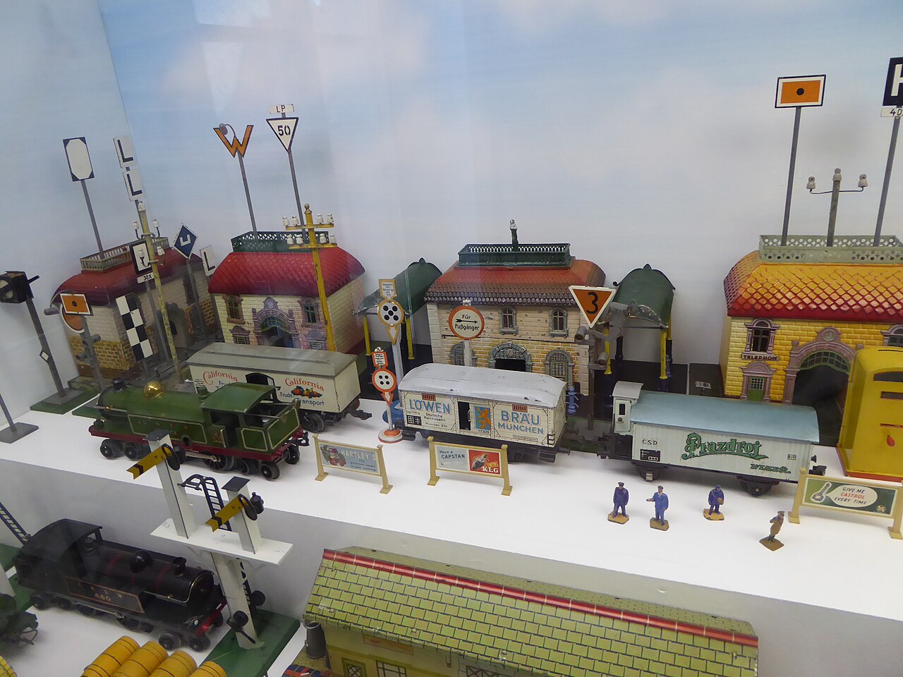 Tin toy trains at the Toy Museum, Prague
