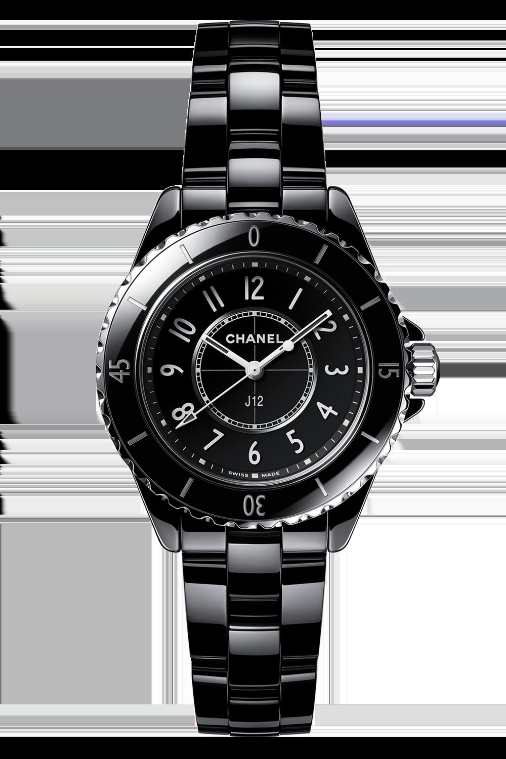 Chanel J12 watch in ceramic with round case