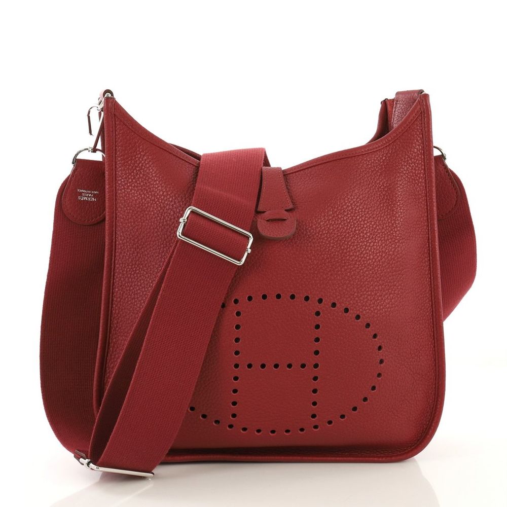 Hermès Evelyne crossbody bag with perforated H and canvas strap