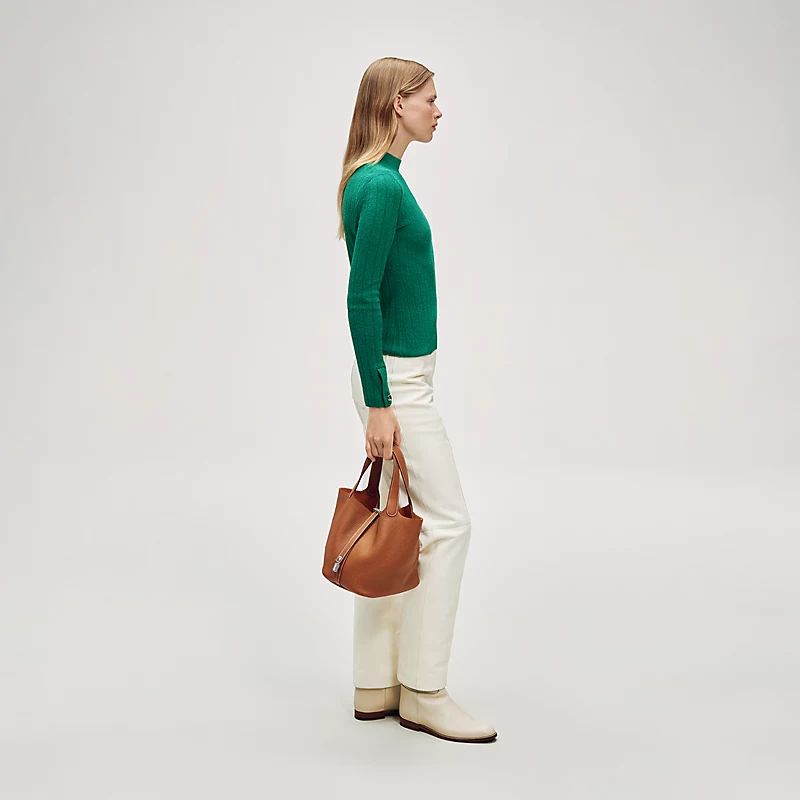 Hermès Picotin Lock bag in grained leather with padlock