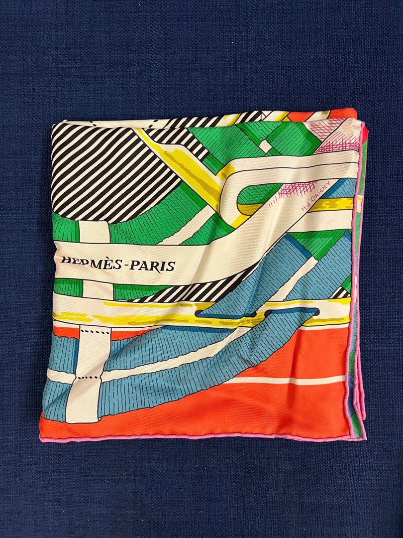 Hermès silk Carré scarf with equestrian print