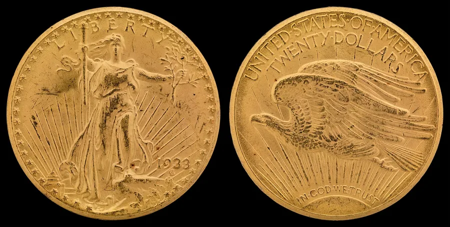 Saint-Gaudens double eagle obverse and reverse — pre-1933 $20 gold coin bought in Boston
