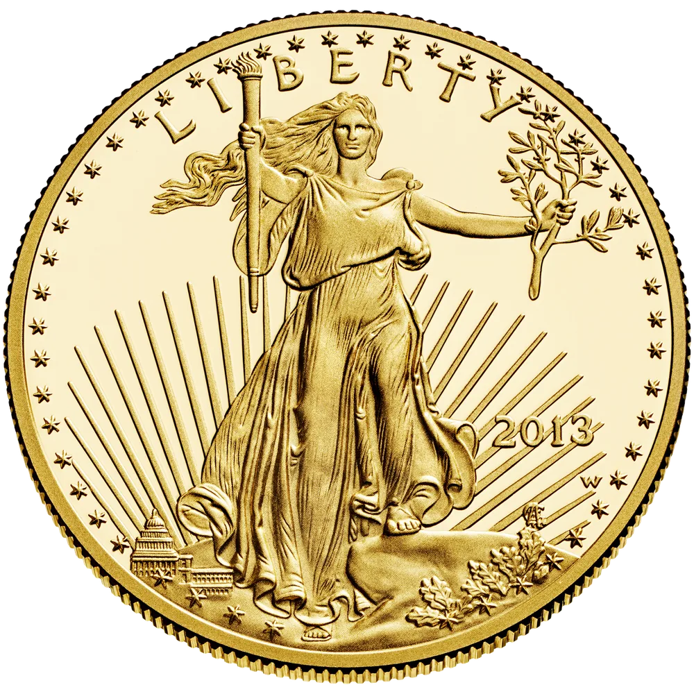 American Gold Eagle bought in Boston — Saint-Gaudens Liberty obverse of a 1 oz Gold Eagle at LBC Pawn