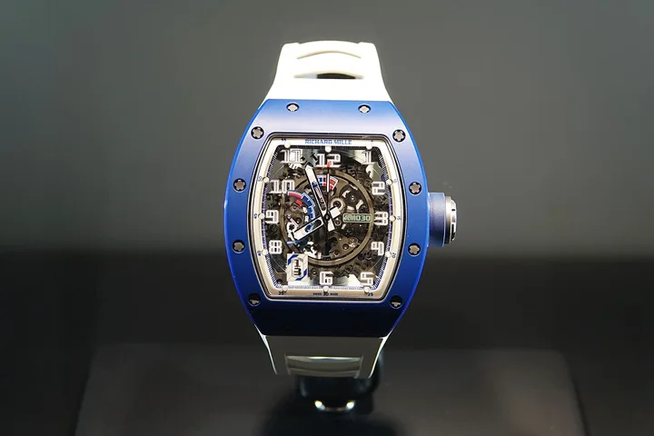 Richard Mille tonneau watch with skeleton dial — we buy Richard Mille watches in Boston