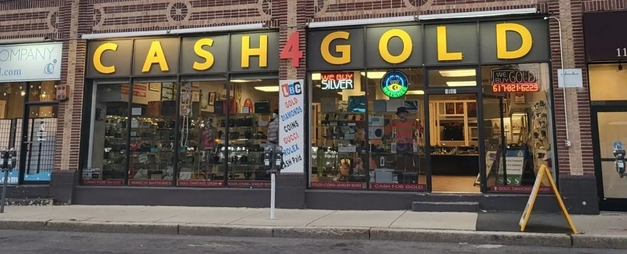 Pawn shop near me — LBC Pawn Cash 4 Gold storefront at 1107 Commonwealth Avenue, Boston