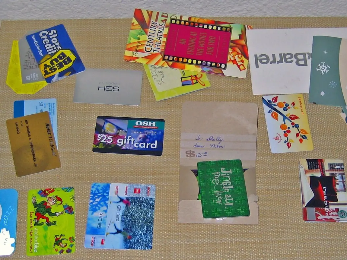 Gift cards bought for cash in Boston — an assortment of retail gift cards