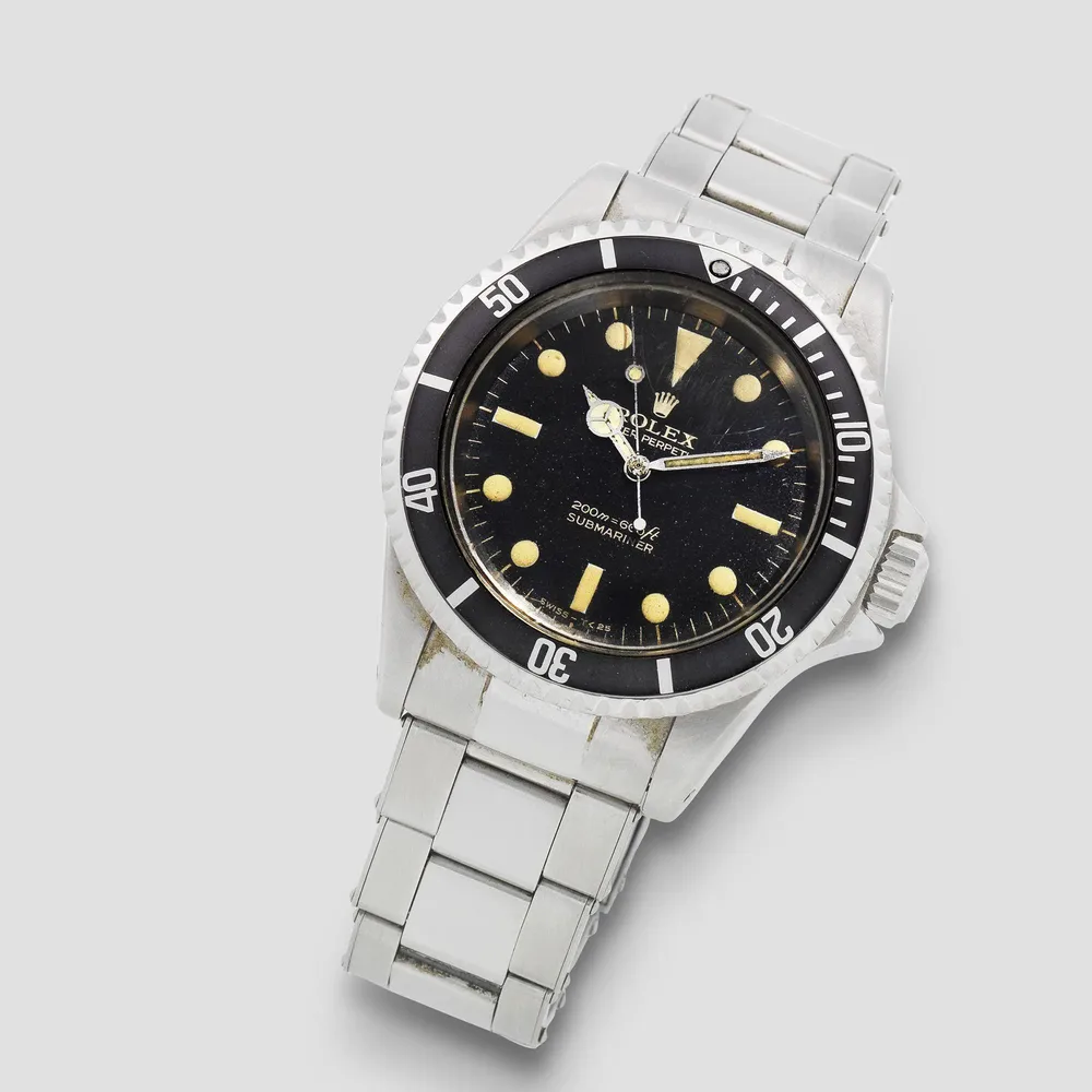 Vintage Rolex Submariner 5513 with matte dial — we buy vintage Rolex in Boston
